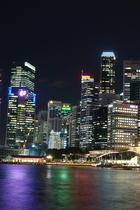 Singapore Skyline at Night with Black Sky wikimedia