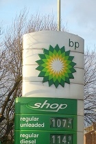 A BP Prices Sign Outside A BP