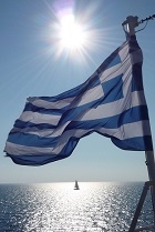 greek flag sailboat