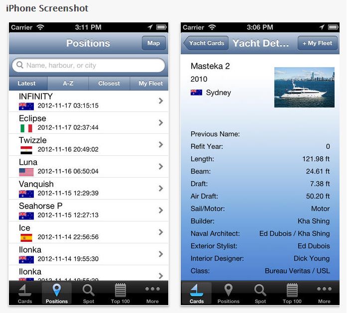 superyacht spotter app
